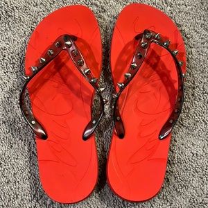 Christian Louboutin sandals-"Loubi Flips Spikes Donna" style. Sz 40EU (9/9.5 US)